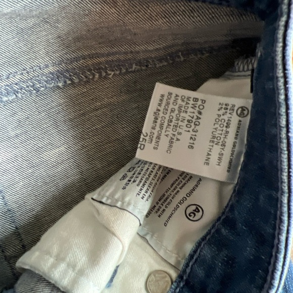 Ag Adriano Goldschmied Middi ankle Skinny Blue Jeans with Vintage Distressing - Picture 7 of 7